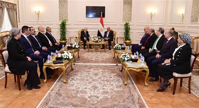 المستشار هشام بدوي يستقبل رئيس ووكيلي مجلس الشيوخ