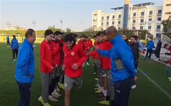 محمد عبد الله يشارك في مران سيراميكا لأول مرة بعد انضمامه من الأهلي