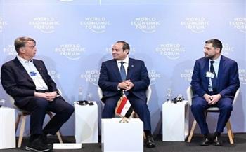 الرئيس السيسي يشارك في جلسة حوارية مع نخبة من قادة الأعمال الدوليين