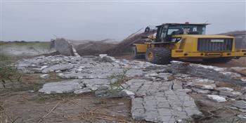 إزالة 8 حالات بناء مخالف على أراضٍ زراعية بجنوب بورسعيد  ضمن الموجة 28 بمساحة 1595 مترًا