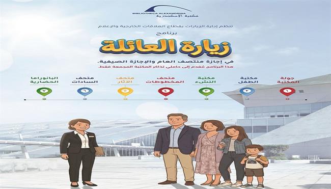 غدًا.. «برنامج زيارة العائلة» بمكتبة الإسكندرية