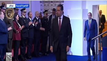 الرئيس السيسي يدخل إلى قاعة الاحتفال بالذكرى الـ74 بعيد الشرطة