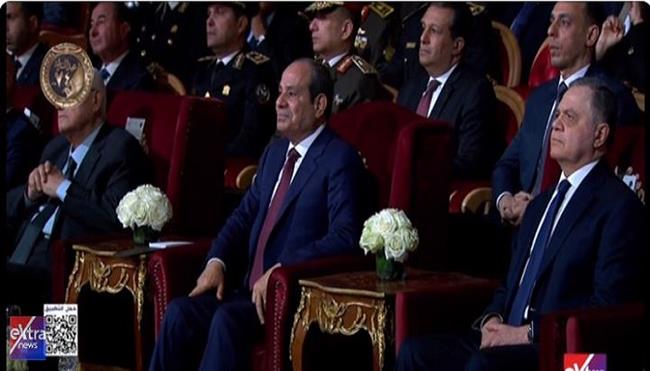 الرئيس السيسي يشاهد فيلمًا تسجيليًا حول جهود وزارة الداخلية خلال احتفالية عيد الشرطة