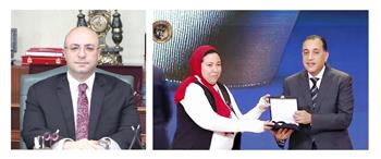 محافظ بني سويف يهنئ هند أحمد لفوزها بالمركز الثاني كأفضل موظفة ضمن جوائز التميز الحكومي 