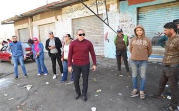حملات مكبرة لإزالة الإشغالات وغلق محال فرز القمامة بأحياء الضواحي والعرب ومدينة بورفؤاد