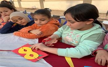 ورش حرفية ومسرح عرائس في ثاني أيام القافلة الثقافية بكفر صراوة بأشمون