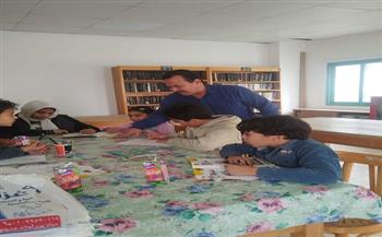 أطفال بيت ثقافة بدر يبدعون في ورشة الرسم والتلوين