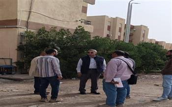 رئيس شركة مياه الشرب بالبحر الأحمر يتابع أعمال ربط وصلات المياه "بمبارك 14"