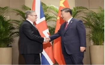  الرئيس الصيني يلتقي برئيس وزراء بريطانيا