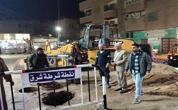 هبوط أرضي في طما بسوهاج والوحدة المحلية تتخذ إجراءات سريعة لاستعادة حركة المرور