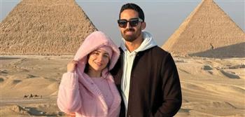 مي عز الدين تهنيء زوجها في عيد ميلاده