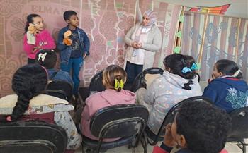 ورشة حكي بمركز طفل المنيرة الغربية حول كيفية الاستفادة من الإجازة