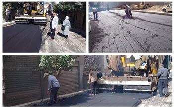 متابعة أعمال رصف طريق منطقة هندي بمركز الدلنجات بتكلفة 3.5 مليون جنيه بالبحيرة