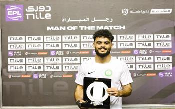 الدوري الممتاز.. مصطفى دويدار رجل مباراة المقاولون والبنك الأهلي  