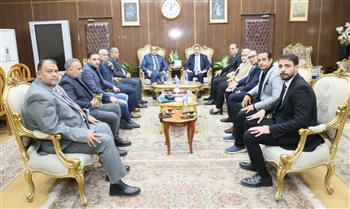 محافظ المنوفية يستقبل وفد مجلس أمناء مدينة السادات