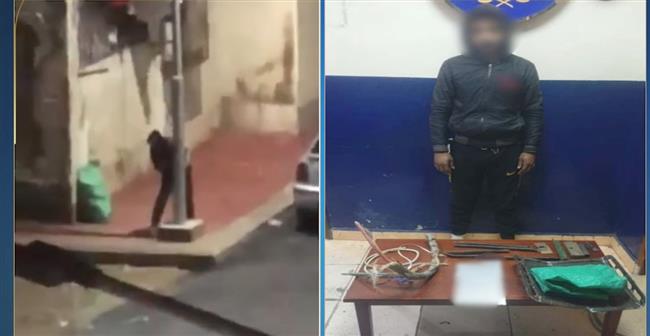 الأجهزة الأمنية تضبط سارِق كابل كهرباء ببورسعيد