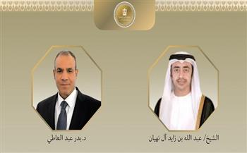 وزير الخارجية يبحث مع نظيره الإماراتي سبل دعم العلاقات الثنائية بين البلدين