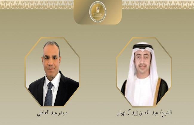 وزير الخارجية يبحث مع نظيره الإماراتي سبل دعم العلاقات الثنائية بين البلدين