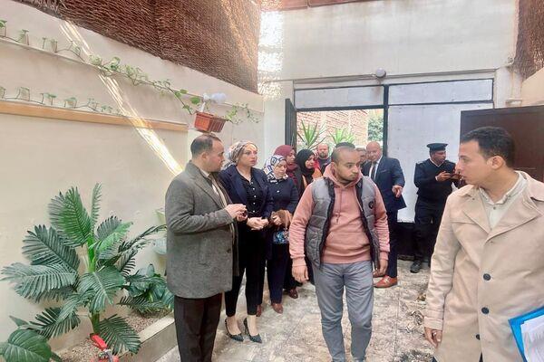 النيابة الإدارية تعاين موقع حريق مصحة بنها الذي أسفر عن وقوع ضحايا ومصابين