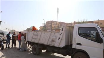 إزالة أكثر من 100 حالة إشغال بمنطقة السيل الجديد في أسوان