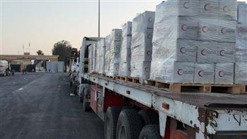 قافلة المساعدات الإنسانية "زاد العزة" الـ111 تدخل إلى الفلسطينيين في قطاع غزة