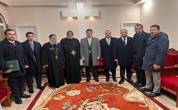 قنصل عام مصر في ميلانو يزور مطرانية الأقباط الأرثوذوكس ويقدم التهنئة بعيد الميلاد المجيد