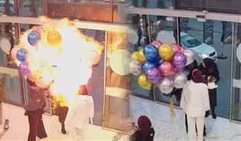 مفاجأة عيد ميلاد تتحول إلى كارثة بسبب البالونات.. إصابات بحروق (فيديو)