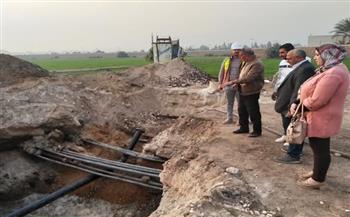 رئيس مياه الشرقية يتفقد المنطقة الصناعية الجديدة ببساتين الإسماعيلية ببلبيس  