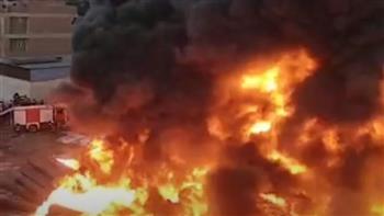 السيطرة على حريق هائل بمخزن مواسير في أشمون المنوفية دون خسائر بالأرواح