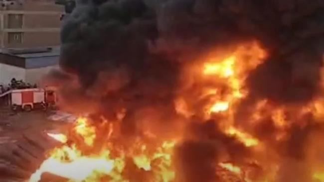 السيطرة على حريق هائل بمخزن مواسير في أشمون المنوفية دون خسائر بالأرواح