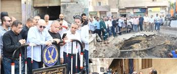 محافظ الفيوم يتفقد أعمال إصلاح خط مياه الشرب بمنطقة المدابغ