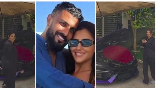 محمد سامي يفاجئ مي عمر بسيارة لامبورجيني في عيد ميلادها