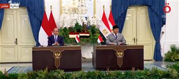 بث مباشر.. مؤتمر صحفي للرئيس السيسي ونظيره الإندونيسي