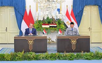 الرئيسان السيسي وبرابوو سوبيانتو يؤكدان التزامهما بمواصلة تعزيز التعاون والتنسيق السياسي