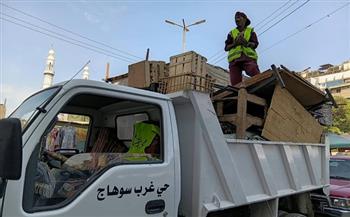 مصادرة 93 إشغالًا ومخالفة في حملة مكبرة بميدان العارف بسوهاج
