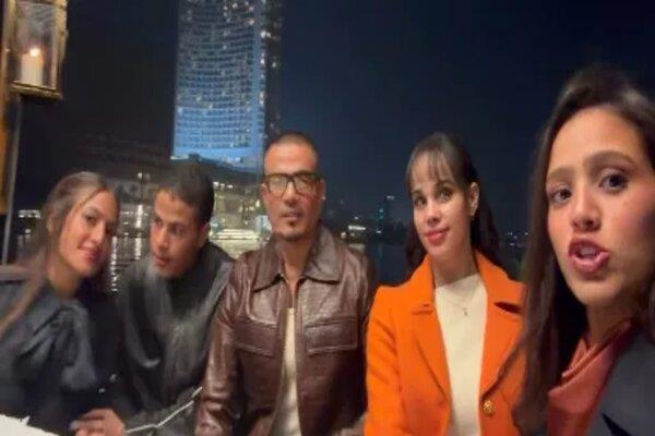 جانا دياب تحتفل بعيد ميلاد والدها عمرو دياب برفقة أشقائها