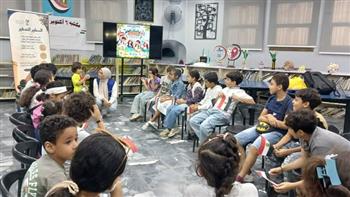 ورشة بعنوان «أنا والمكان العام» لغرس قيم الحفاظ على الممتلكات العامة لدى الأطفال بمكتبة 6 أكتوبر