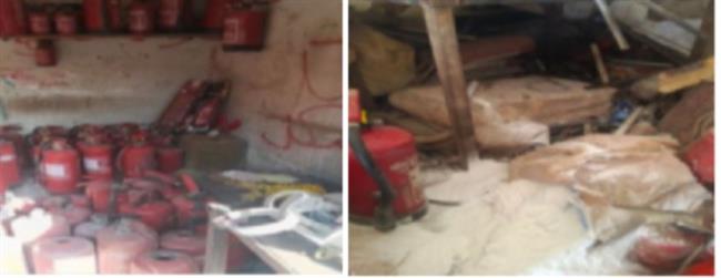 ضبط مصنع غير مرخص لإنتاج طفايات حريق مغشوشة ومقلدة في البدرشين