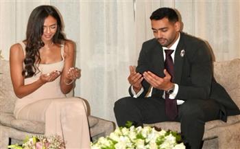 بعد الفوز بكأس العالم.. أحمد هشام دودو يحتفل بخطوبته على تمارا نادر السيد