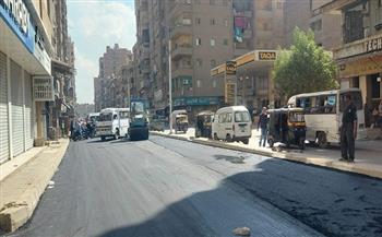 محافظ الجيزة يتابع أعمال تطوير ورفع كفاءة ورصف شارع ناهيا بحي بولاق الدكرور