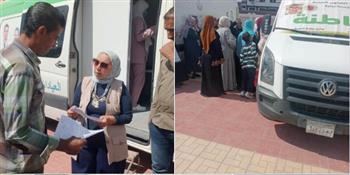 الكشف على ١٥٢٢ مواطنًا من خلال ٦ عيادات تخصصية خلال يومي القافلة الطبية بمدينة المستقبل