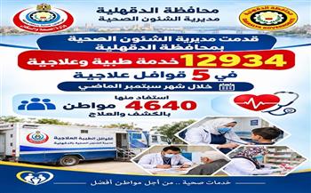 محافظ الدقهلية: القوافل الطبية المجانية تقدم 12 ألفًا و 934 خدمة خلال سبتمبر