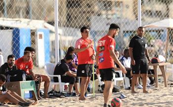 مران صباحي لمنتخب الشاطئية قبل السفر لمواجهة أنجولا
