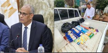 محافظ كفرالشيخ يتابع الحملات التموينية ببلطيم.. ضبط 340 لترًا من المواد البترولية و59 قطعة وعبوة منظفات 