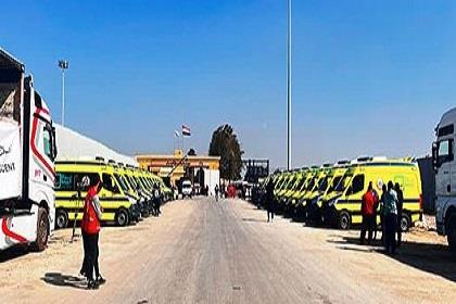 غرف رعاية مركزة متنقلة ضمن أسطول وزارة الصحة تنتظر بالجانب المصري لمعبر رفح