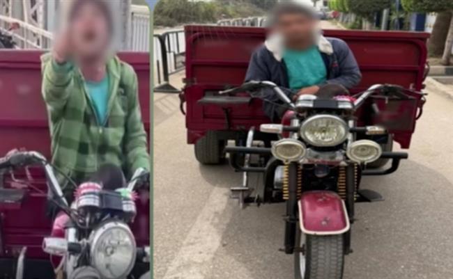 ضبط قائد تروسيكل يسير عكس الاتجاه ويهدد أحد المواطنين بالقليوبية