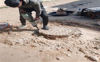  محافظ كفر الشيخ يتابع أعمال صيانة شبكة الصرف الصحي ببلطيم