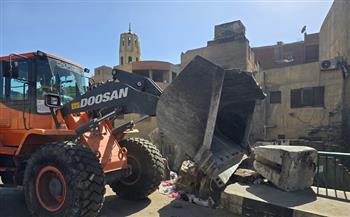 محافظة الجيزة ترفع الكتل الخرسانية وتفتح سلم مشاه مدينة النور بحي الهرم