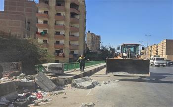 محافظة الجيزة ترفع الكتل الخرسانية وتفتح سلم مشاه مدينة النور بحي الهرم