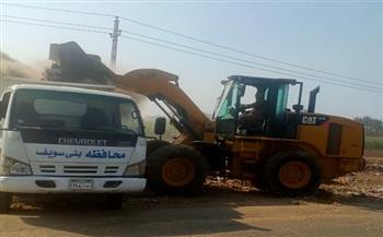 جهود الوحدة المحلية لمدينة بني سويف في ملفات النظافة ومواجهة التعديات